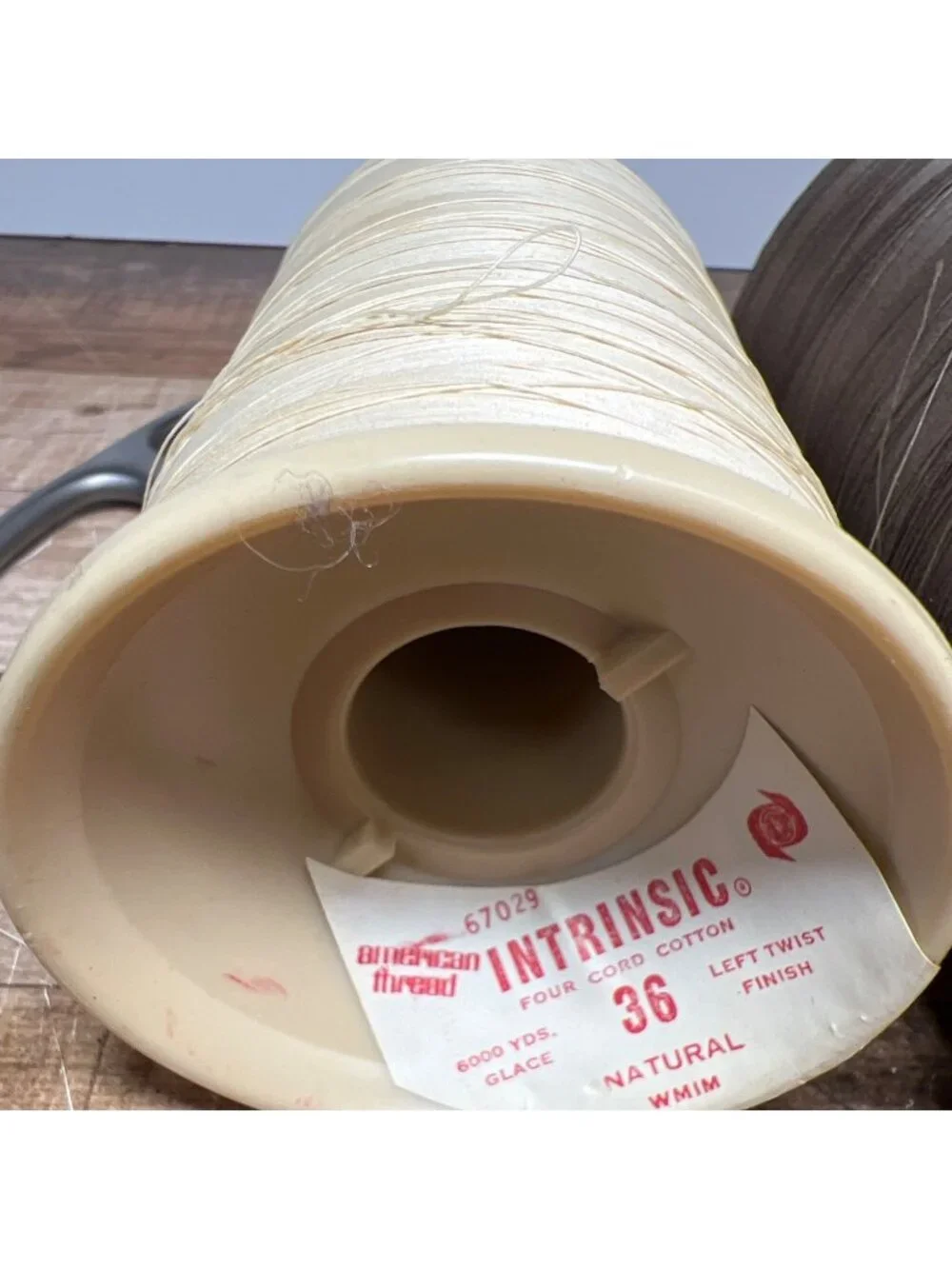 American Thread Intrinsic Four Cord Cotton Thread Spools Natural & Brown 6000 Ya